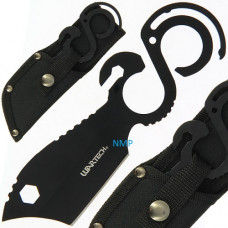 6.5 inch Fixed Blade 3CR13 Steel knife and Mult-tool with Nylon Sheath WARTECH Black (HWT-206-BK)