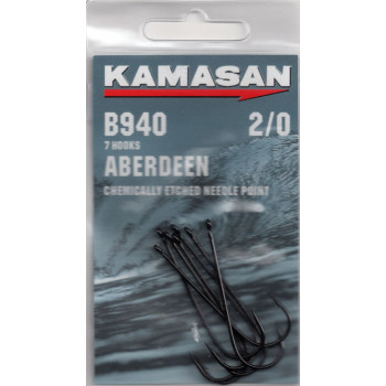 KAMASAN B940 CLASSIC ABERDEEN SEA HOOK SIZE 2/0 ( pack of 7 hooks )