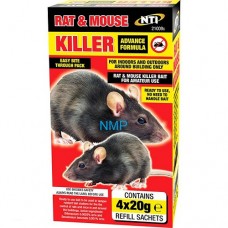 NTI Advanced Formula Rat & Mouse Killer 4 x 20g Refill Sachets