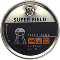 RWS SUPER FIELD Dome Head .177 calibre air gun pellets 8.40 grains tin of 500, 4.52mm