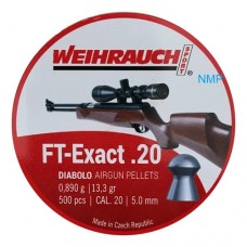 Weihrauch FT Exact .20 calibre 5.10mm pellets 13.3 Grains tin of 500